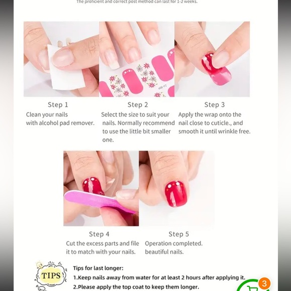 🦶🏽2/$8 Adorable multi-color cupcake toe nail wraps - Picture 5 of 6